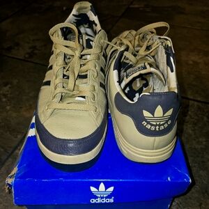 Size 12 Men's Adidas Nastase Lea Khaki and Blue colorway